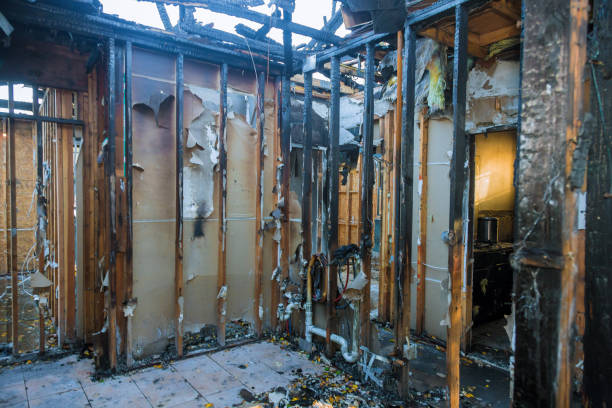Professional Soot Cleanup technician working in Aquebogue, NY